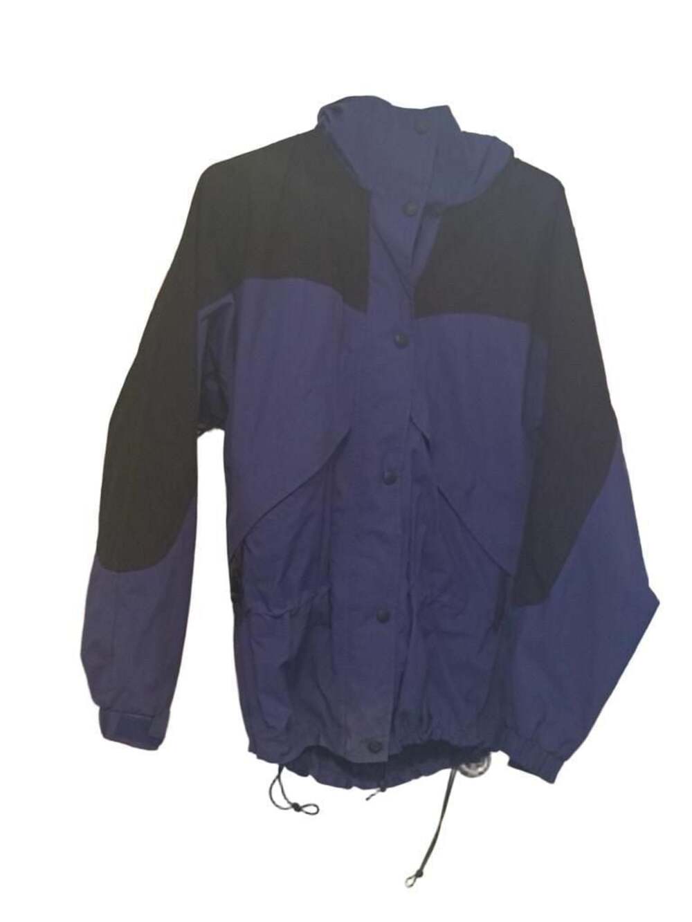 Vintage Eastern Mountain Sports EMS Gore-Tex Blue & Black Hooded Jacket W(M)